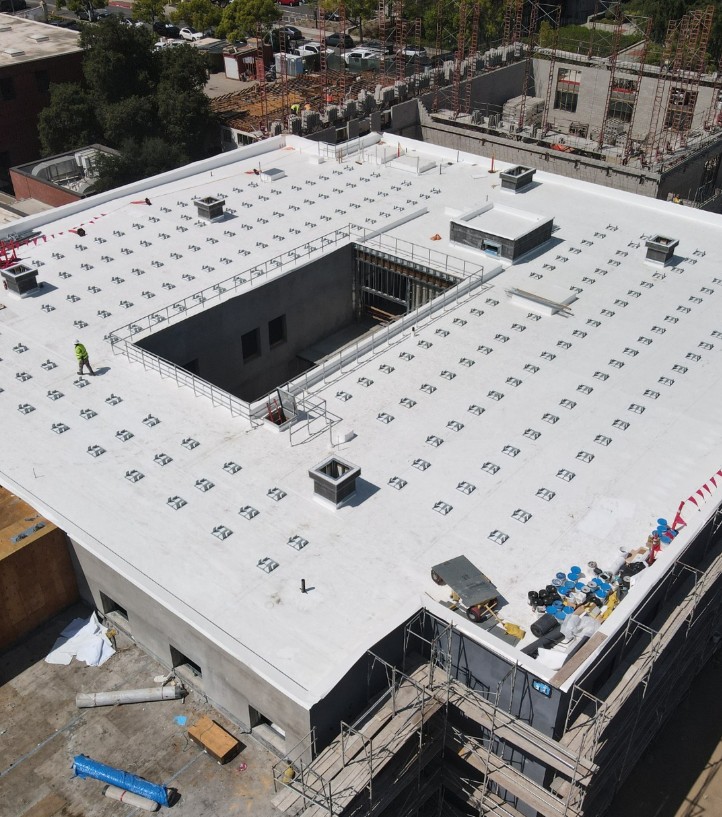 Commercial solar installation at Scripps College campus in Claremont California